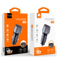Автомобільний зарядний пристрій WUW-C206 PD20W+QC3.0 Grey (Цвет Серый) - фото № 2