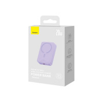Зовнішній акумулятор Baseus Magnetic Mini Wireless Fast Charge Power Bank 20000mAh 20W Purple (Цвет Фиолетовый) - фото № 2