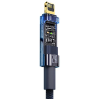Кабель Baseus Explorer Series Auto Power-Off Fast Charging Data Cable USB to IP 2.4A 1m Blue (Колір Синий) - фото № 7