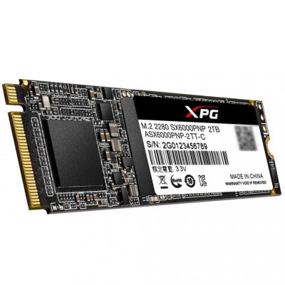 Твердотельный накопитель M.2 ADATA XPG SX6000 Pro 2 ТБ, 2280 PCIe 3.0x4 NVMe 3D Nand, чтение/запись: 2100/1500 МБ/с (ASX6000PNP-2TT-C) - изображение 1