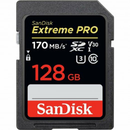 SDXC (UHS-1 U3) SanDisk Extreme Pro 128Gb class 10 V30 (170Mb/s)