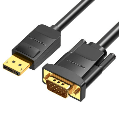 Кабель Vention DP to VGA Cable 1.5M Black (HBLBG) - изображение 1
