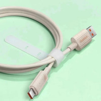 Кабель Baseus Habitat Series Fast Charging Cable USB to Type-C 100W 2m Wheat Pink (Колір Wheat Pink) - фото № 5