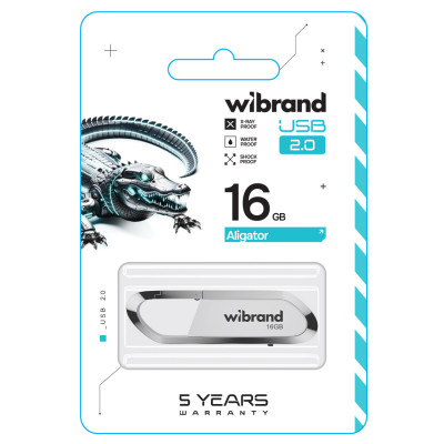 Flash Wibrand USB 2.0 Aligator 16Gb White - зображення 2