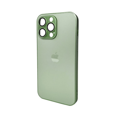 Чохол для смартфона AG Glass Matt Frame Color Logo for Apple iPhone 14 Pro Max Light Green - изображение 1