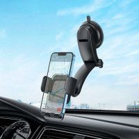 Автотримач для телефона HOCO CA118 Delicate press type center console car holder Space Black (Колір Space-Black) - фото № 4