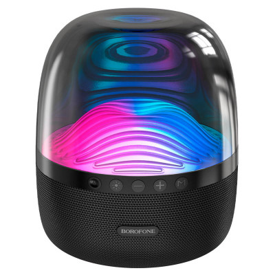 Портативна колонка BOROFONE BP8 Glazed colorful luminous BT speaker Black (BP8B) - изображение 1