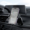 Тримач для мобiльного з БЗП HOCO HW1 Pro wireless fast charge car holder(air outlet) Black (7073)- № 7