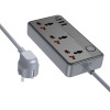 Мережевий подовжувач BOROFONE BAC3A Roy 3 position socket(PD20W/1C3A)(EU) Black (7073)- № 3
