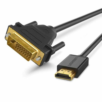 Кабель UGREEN HD106 HDMI to DVI Cable 1m (Black)(UGR-30116) - изображение 1