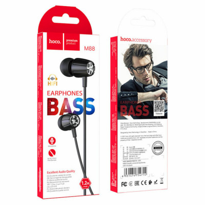 Навушники HOCO M88 Graceful universal earphones with mic Black (6931474754714) - изображение 5