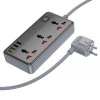 Мережевий подовжувач BOROFONE BAC3A Roy 3 position socket(PD20W/1C3A)(EU) Black (Колір 7073) - фото № 4