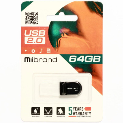 Flash Mibrand USB 2.0 Scorpio 64Gb Black - изображение 2