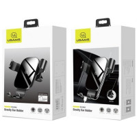 Автотримач для телефона Usams US-ZJ052 Gravity Car Holder Black (Цвет Черный) - фото № 2