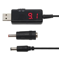 Кабель перетворювач USB-DC 5v to 9v/12v (1m) + перехідник 3.5mm (Цвет Black) - фото № 4