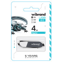 Флеш-накопичувач Wibrand USB 2.0 Aligator 4Gb Grey (Колір Серый) - фото № 2