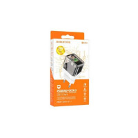 Мережевий зарядний пристрій BOROFONE BA80A Scenery PD20W+QC3.0 charger (EU) Transparent Black (Цвет Transparent-Black) - фото № 2