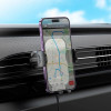 Тримач для мобiльного з БЗП HOCO HW4 Journey wireless fast charging car holder(air outlet) Black (6942007601443) - изображение 6