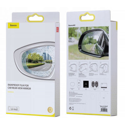 Плівка для скла Baseus 0.15mm Rainproof Film for Car Rear-View Mirror (Oval 2 pcs/pack 150*100 - зображення 3