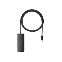 USB-хаб Baseus Lite Series 4-Port Type-C HUB Adapter (Type-C to USB 3.0*4 ) 1m Black (Колір 7073) - фото № 5