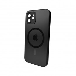 Чохол для смартфона AG Glass Matt Frame Color MagSafe Logo for Apple iPhone 12 Graphite Black