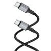 Кабель BOROFONE BX83 Type-C to Type-C Famous 60W silicone charging data cable Black (7073)- № 2