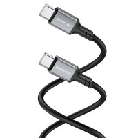 Кабель BOROFONE BX83 Type-C to Type-C Famous 60W silicone charging data cable Black (Колір 7073) - фото № 2