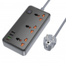 Мережевий подовжувач BOROFONE BAC3A Roy 3 position socket(PD20W/1C3A)(EU) Black