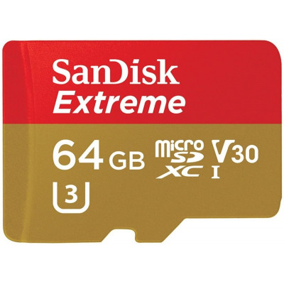 microSDXC (UHS-1 U3) SanDisk Extreme For Mobile Gaming 64Gb class 10  A2 V30 (R160MB/s, W90MB/s) - изображение 1