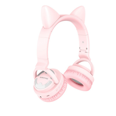 Навушники BOROFONE BO15 Cat ear BT headphones Girl Pink - зображення 2
