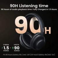 Бездротові навушники UGREEN HP202 HiTune Max5 Hybrid Active Noise-Cancelling Headphones Black(UGR-25255) (Колір Черный) - фото № 7
