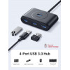 Хаб UGREEN CR113 USB 3.0 Hub  1m (Black) (UGR-20291) (UGR-20291) - изображение 5