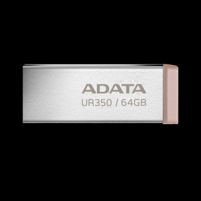 Flash A-DATA USB 3.2 UR 350 64Gb Silver/Beige - изображение 1