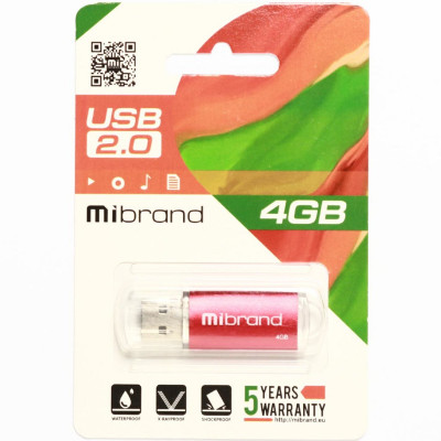 Flash Mibrand USB 2.0 Cougar 4Gb Red - изображение 2