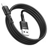 Кабель HOCO X83 USB to iP 2.4A, 1m, PVC, PVC connectors, Black - зображення 3