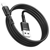 Кабель HOCO X83 USB to iP 2.4A, 1m, PVC, PVC connectors, Black (Цвет 7073) - фото № 3