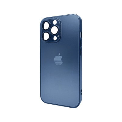 Чохол для смартфона AG Glass Matt Frame Color Logo for Apple iPhone 13 Pro Navy Blue - изображение 1