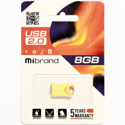 Flash Mibrand USB 2.0 Hawk 8Gb Gold - изображение 2