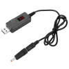Кабель перетворювач USB-DC 5v to 9v/12v (1m) + перехідник 3.5mm (Black)- № 3