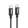 Кабель HOCO X89 Wind 60W charging data cable Type-C to Type-C Black (Черный)- № 2