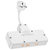 Мережевий подовжувач HOCO  AC12A Reise 2-position expansion socket(PD30W/1C3A) Black (Цвет Черный) - фото № 3