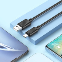 Кабель HOCO X88 Gratified charging data cable for Type-C Black (Колір 7073) - фото № 3