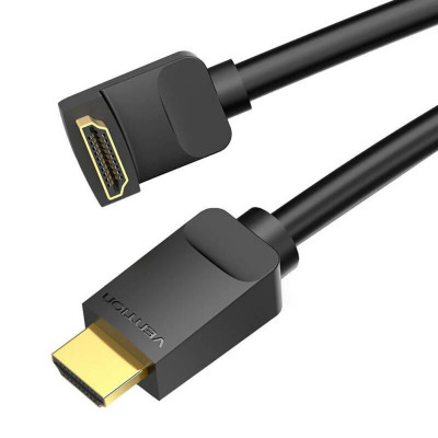 Кабель Vention HDMI Right Angle  Cable 90 Degree v2.0, 1.5M Black (AARBG) - зображення 5