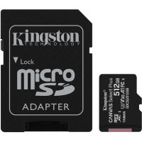 Карта пам'яті microSDXC (UHS-1) Kingston Canvas Select Plus 512Gb class 10 А1 (R-100MB/s) (adapter SD)