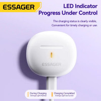 Бездротові навушники ESSAGER (color box) Shining TWS Bluetooth earphones White (Цвет Белый) - фото № 6
