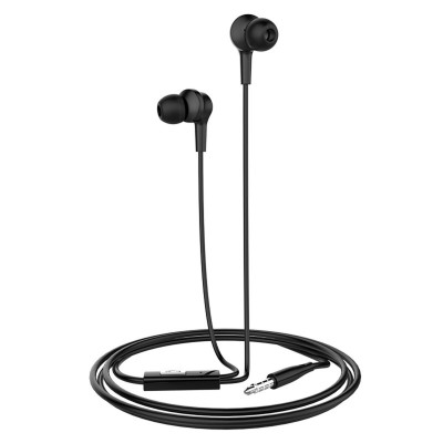 Навушники HOCO M50 Daintiness universal earphones with mic Black (6957531091943) - зображення 1