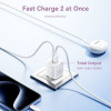 Мережевий зарядний пристрій Vention 2-Port USB (C + A) GaN Charger (30W/30W) EU-Plug Black (Black)- № 5
