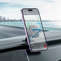Автотримач для телефона HOCO H30 Brilliant magnetic car holder(center console) Black (Колір Черный) - фото № 7