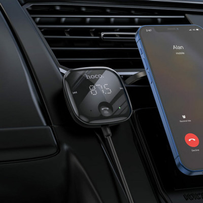 Bluetooth ресивер HOCO E65 Unity car BT FM transmitter Black - изображение 6