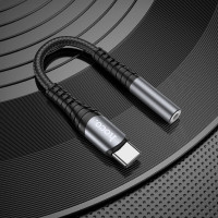 Кабель-перехiдник HOCO LS33 Type-C Digital 3.5 Audio converter Metal Gray (Цвет Metal Gray) - фото № 7
